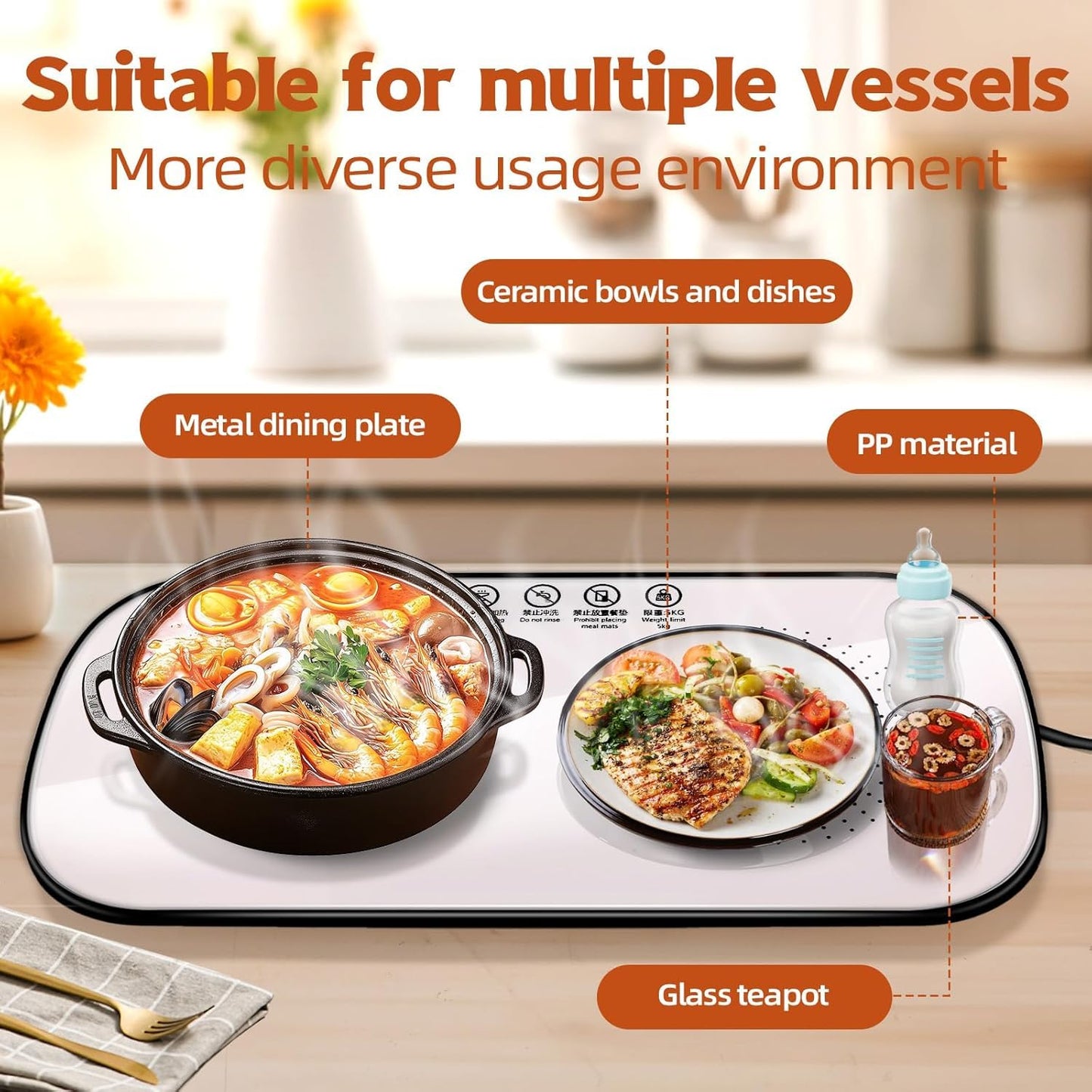 Electric Food Warming Tray