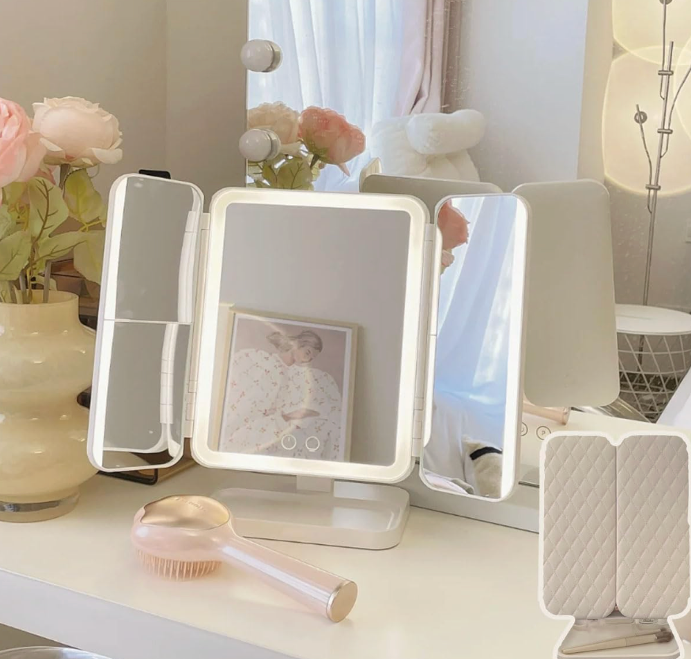 Tri-Fold LED Vanity Mirror
