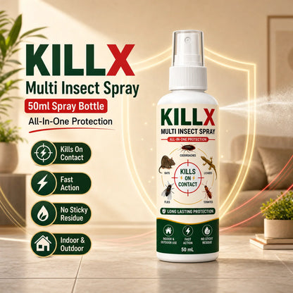 🛡️ KILLX Multi Insect Spray | Quick Spray, Long-Lasting Protection : Buy 1 Get 2 Free