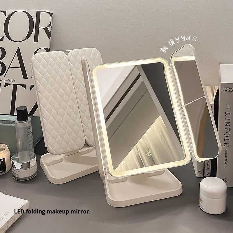 Tri-Fold LED Vanity Mirror