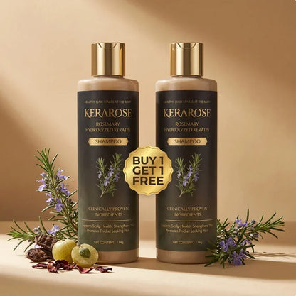 ✨ Kerarose Rosemary + Keratin Shampoo 🌿 | Salon-Like Strong & Voluminous Hair 💁‍♀️ | BUY 1 GET 1 FREE