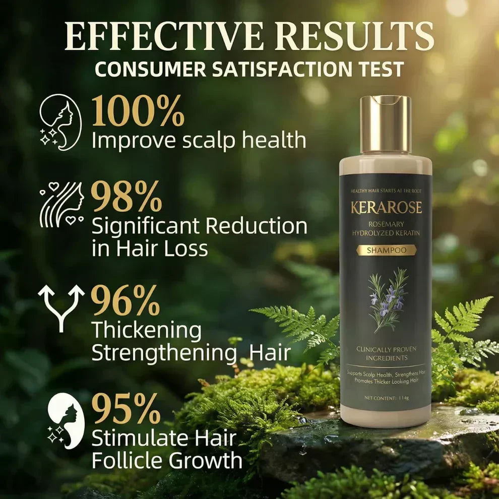 ✨ Kerarose Rosemary + Keratin Shampoo 🌿 | Salon-Like Strong & Voluminous Hair 💁‍♀️ | BUY 1 GET 1 FREE